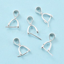 925スターリングシルバーアイスピック・ピン・ベイル  ティアドロップ  銀  10x9x2mm  穴：5x4mm  内径：5mm  ピン：0.5mm&nbsp;STER-Z001-122S-05