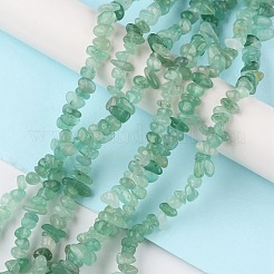 天然石グリーンアベンチュリンビーズ連売り  チップ  1.5~4.5x3~13x2.5~8mm  穴：0.6mm  30.94~31.97インチ（78.6~81.2cm）&nbsp;G-G0003-B36