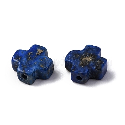 天然石ラピスラズリビーズ  染め  クロス  8x8x3mm  穴：1.2mm&nbsp;G-K369-04F