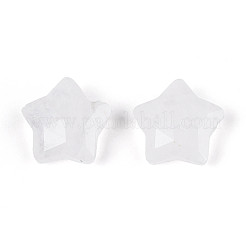 天然水晶のチャーム  ロッククリスタルチャーム  スター  多面カット  13~13.5x14~14.5x6~6.5mm  穴：0.8mm&nbsp;G-H241-04K