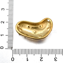 304ステンレスペンダント  ラインストーン付き  豆の魅力  ゴールドカラー  カラフル  16.5x26.5x9.5mm  穴：4mm&nbsp;STAS-Q360-01B-G
