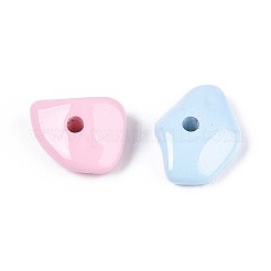 ベーキングペイント不透明アクリルビーズ  ナゲット  ミックスカラー  6~14x6~14x2.5~5.5mm  穴：1.6mm&nbsp;OACR-N142-01