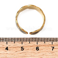 304ステンレススチールエナメルカフリング  ゴールドカラー  7mm  内径：18mm&nbsp;LS-RJEW-S650-05G