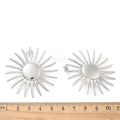 女性用304ステンレススチールフラワースタッドピアス  ステンレス鋼色  49mm&nbsp;EJEW-M089-09P