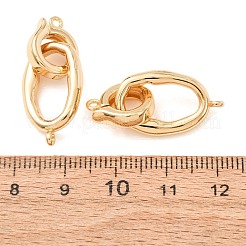 真鍮製折りたたみ式クラスプ  オーバル  18KGP本金メッキ  30mm&nbsp;KK-CBACC01-02G