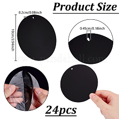 アクリル板  DIYクラフト製作用品  フラットラウンド  ブラック  100x2mm  穴：4.5mm&nbsp;FIND-WH0176-21C