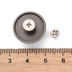 合金装飾リベット  アクリルネジと鉄ネジ付き  財布用  バッグ  革工芸装飾  暗赤色  19x9mm  穴：2.5mm  ネジ:7x4mm  ピン：3mm  平頭ねじ：5x7mm&nbsp;FIND-TAC0029-04B-03