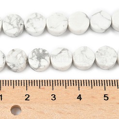 天然石ハウライトビーズ連売り  フラットラウンド  8.5x4.5~5mm  穴：0.8mm  約50個/連  16.73~17.01'''（42.5~43.2センチメートル）&nbsp;G-M454-B02