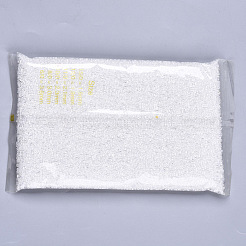 ガラスシードビーズ  機械刺繍に適合  透明色の虹  ラウンド  透明  11/0  2.5x1.5mm  穴：1mm  約20000個/袋&nbsp;SEED-S042-02A-01