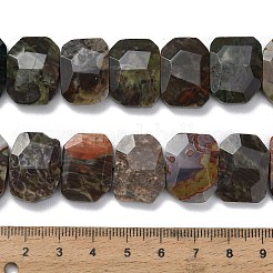 天然の富の石のビーズの連売り  長方形  多面カット  15x20x6mm  穴：1.5mm  約25個/連  14.96インチ（38cm）&nbsp;G-C285-A09-01