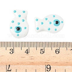 焼き絵の具、ガラス、エナメル、ビーズ  魚  ミディアムターコイズ  19.5x12.5x6~6.5mm  穴：1.2~1.4mm&nbsp;X-LAMP-D303-04I