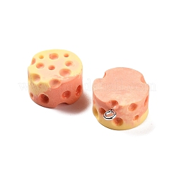樹脂チャーム  模造食品  プラチナ鉄ループ付き  チーズ  21x17x10mm  穴：2mm&nbsp;RESI-R450-07