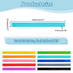 ビーチチェア用シリコンタオルバンド 20個 10色  ミックスカラー  135x9.5x4.5mm  2個/カラー&nbsp;AJEW-GA0006-77