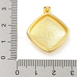 ラックメッキ真鍮チャーム  カドミウムフリー＆鉛フリー  長持ちメッキ  18KGP本金メッキ  菱形  31x24x7mm  穴：3x5mm&nbsp;KK-K341-75A-G