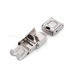 変色しない滑らかな表面の201ステンレススチール時計バンド留め具  ステンレス鋼色  25x13x7mm  穴：10x4mm&nbsp;LS-X-STAS-R063-61