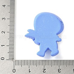 オペーク樹脂カボション  ブルー  農家  32.3x26.5x9.5mm&nbsp;RESI-D310-01D