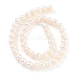 天然養殖淡水パールビーズ連売り  ポテト  桃パフ  4~4.5mm  穴：0.5mm  約38個/連  6.89~7.09（17.5~18センチメートル）&nbsp;PEAR-C003-10H