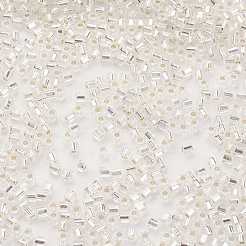 TOHO日本のシードビーズ  21)カット六角形  （11/0つの銀で裏打ちされた透明なクリスタルクリア  2x2  0.6mm  穴：44000mm  約[1]個/ポンド&nbsp;SEED-K007-2mm-21