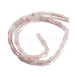 天然石ストロベリークォーツビーズ連売り  竹の共同  12x5x4mm  穴：1mm  約32個/連  14.96''（38センチメートル）&nbsp;G-Q178-A14-01