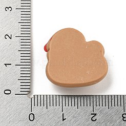 クリスマステーマの不透明樹脂デコデンカボション  クマ  20x20x8mm&nbsp;LS-CRES-B022-06J