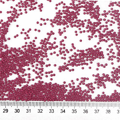 11/0 FGBグレードAベーキングペイントガラスシードビーズ  ラウンド  サクランボ色  2.3x1.5mm  穴：1mm  約5300個/50g&nbsp;X-SEED-N001-A-1058