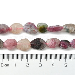 天然石トルマリンビーズ連売り  ナゲットの形状  8x10mm  穴：1mm  約42個/連  15.63''（39.7センチメートル）&nbsp;G-Z034-D08-02