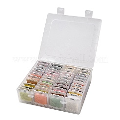 48 カード 48 色 6 層ポリエステル刺繍糸  クロスステッチの糸  ミックスカラー  0.5mm  約8.75ヤード（8m）/カード  1枚/色&nbsp;OCOR-K006-C03