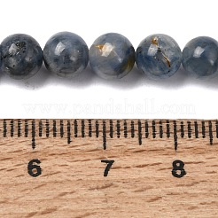 天然カヤナイト/シアナイト/ジステンビーズ連売り  ラウンド  6~6.5mm  穴：0.8mm  約62~63個/連  15~15.24''（38.1~38.7センチメートル）&nbsp;G-G272-A01-6mm