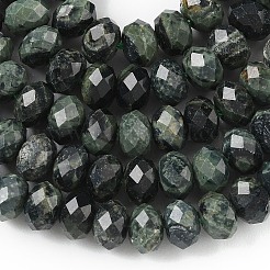 天然カンババジャスパービーズ連売り  多面カット  ロンデル  5.5~6.5x4.5mm  穴：1mm  約91~94個/連  15.35''（39cm）〜15.43''（39.2cm）&nbsp;G-D344-A06
