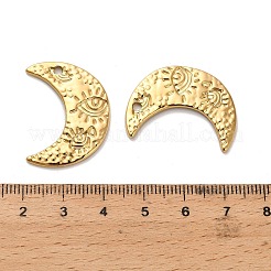 304ステンレスペンダント  目のついた月  イオンプレーティング（ip）  18KGP本金メッキ  28x21x2mm  穴：2mm&nbsp;STAS-C152-12G