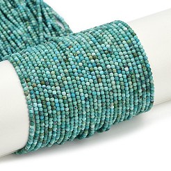 天然石湖北ターコイズビーズ連売り  ラウンド  1.8mm  穴：0.4mm  約218~223個/連  14.88~15.16インチ（37.8~38.5cm）&nbsp;G-C181-A01-01
