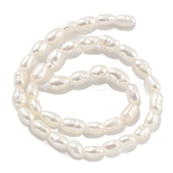天然養殖淡水パールビーズ連売り  ライス  グレード3a+  雪  2.8~3.2mm  穴：0.3mm  約31個/連  6.69''~6.89''（17~17.5センチメートル）&nbsp;PEAR-P062-01D-X