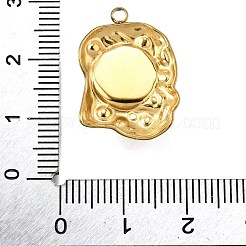 プラスチックパールペンダント  304ステンレス鋼  ナゲット  22.5x16x7mm  穴：2mm&nbsp;STAS-Q360-03L-G