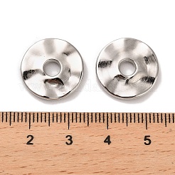 CCBプラスチックビーズ  フラットラウンド  プラチナ  16.5x2.1mm  穴：3.7mm&nbsp;CCB-U001-24B-P