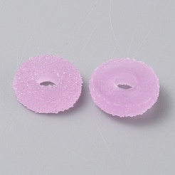 ドゥルージー樹脂デコデンカボション  ドーナツ  模造キャンディー  艶消し  プラム  16x5mm&nbsp;RESI-WH20002-06C