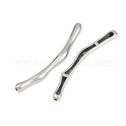 304ステンレススチールビーズ  ウェーブチューブ  ステンレス鋼色  65x7x5mm  穴：2mm&nbsp;STAS-A144-03D-P