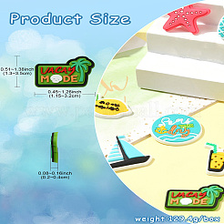 56個 56スタイル 夏テーマ PVCカボション  混合図形  ミックスカラー  13~35x11.5~32x2~4  1個/スタイル&nbsp;KY-CJ0002-10