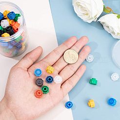 プラスチックシリンジキャップ  ディスペンシングシリンジチップキャップ  ロックネジ型工業用シリンジチップキャップ  ミックスカラー  6.4x12cm&nbsp;DIY-GB0001-01