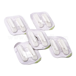 プラスチックフックハンガー5セット  粘着ステッカー付き  ホワイト  69x20x21mm  2個/セット&nbsp;AJEW-NB0002-87