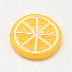 ポメロ樹脂デコデンカボション  模造食品  オレンジ  15x2.5mm&nbsp;CRES-R183-15A