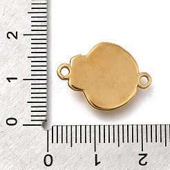304ステンレススチールコネクタチャーム  シェル形状リンク  イオンプレーティング（ip）  18KGP本金メッキ  20.5x15x4mm  穴：1.6mm&nbsp;X-STAS-C119-08G