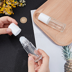 ガラスローラーボールボトル  ホワイト  3.1x10.15cm  容量：30ml（1.01fl.oz）&nbsp;MRMJ-WH20007-053A-01