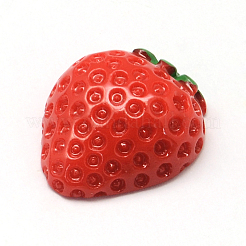ストロベリーレジンデコデンカボション  模造食品  レッド  20x18x7mm&nbsp;X-CRES-R183-09