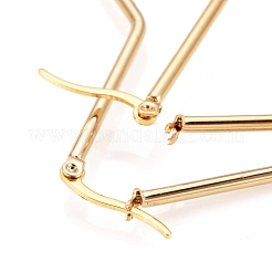 304ステンレススチールフープピアス  低刺激性のイヤリング  スター  ゴールドカラー  12ゲージ  75x75x2mm）  ピン：1x0.7mm&nbsp;EJEW-L226-020G-A