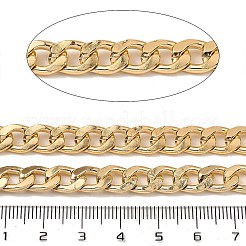 アルミカーブチェーン  溶接されていない  スプールで  ライトゴールド  11x7.5x2mm  約32.81フィート（10m）/ロール&nbsp;CHA-C002-09KCG