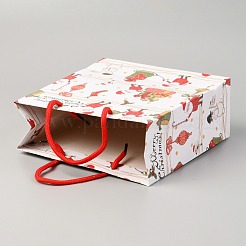 クリスマスをテーマにした紙袋  正方形  ジュエリー収納用  クリスマステーマの模様  20x20x0.45cm&nbsp;CARB-P006-01A-01