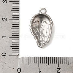 変色しない304ステンレススチールペンダント  ブドウのチャーム  ステンレス鋼色  22x13x4mm  穴：1.6mm&nbsp;STAS-N103-67P