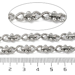 304ステンレス8型リンクチェーン  スプールで  溶接されていない  ステンレス鋼色  12x6x3mm&nbsp;CHS-V001-02P-A