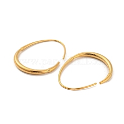 304ステンレススチールダングルイヤリング  卵  ゴールドカラー  38.5x3mm&nbsp;EJEW-G368-06G