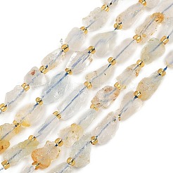 未加工の天然ホワイトトパーズビーズの連  ナゲット  シードビーズで  5~18x5~12x4~8mm  穴：1mm  約30~45個/連  15.55''（39.5cm）〜15.94''（40.5cm）&nbsp;G-D101-A15